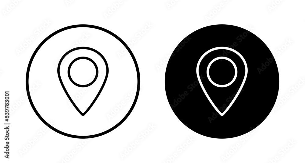 Pin icon vector isolated on white background. Location icon. Map pointer icon. Point. Locator. Address Pin icon vector isolated on white background. Location icon. Map pointer icon. Point. Locator. Address