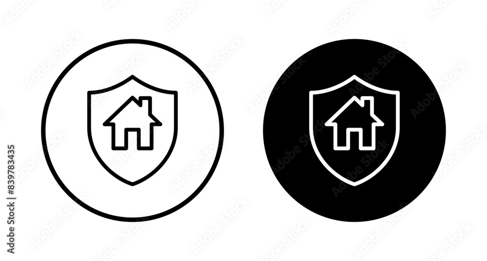 Home insurance icon vector isolated on white background. home protection icon