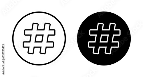 Hashtag icon vector isolated on white background. hashtag vector icon