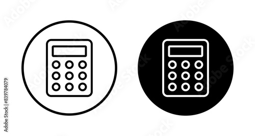 Calculator icon vector isolated on white background. Calculator vector icon. Accounting icon