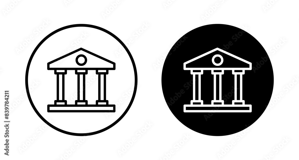 Bank icon vector isolated on white background. bank vector icon, museum, university Bank icon vector isolated on white background. bank vector icon, museum, university