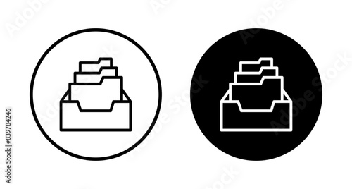 Archive folders icon vector isolated on white background. binders vector icon. Archive storage icon.