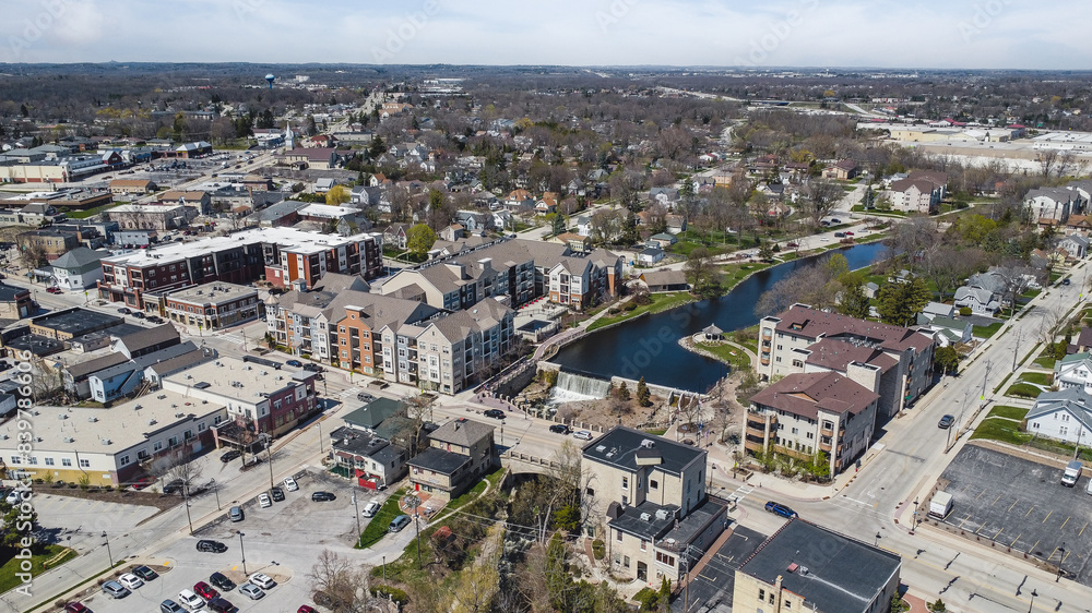 Fototapeta premium view of menomonee falls, wi
