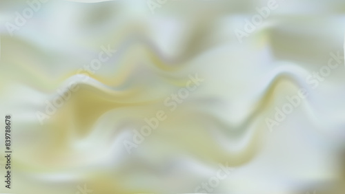 3d design with silk texture cloth background. Silk delicate milky color. Luxurious satin fabric. Product advertising design. Vector realistic illustration.