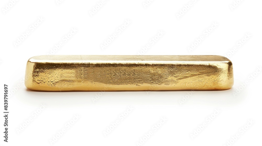 gold ingot on white background gold ingot on white background
