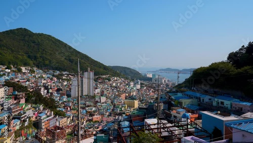 Beatiful View on Gamcheon Culture Village in Busan, South Korea