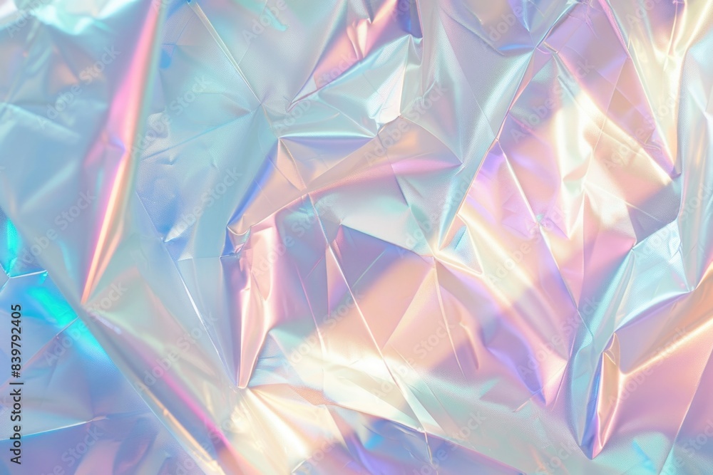 Dreamy Iridescent Crumpled Foil Texture - Perfect for Design, Backgrounds, and Creative Projects Dreamy Iridescent Crumpled Foil Texture - Perfect for Design, Backgrounds, and Creative Projects