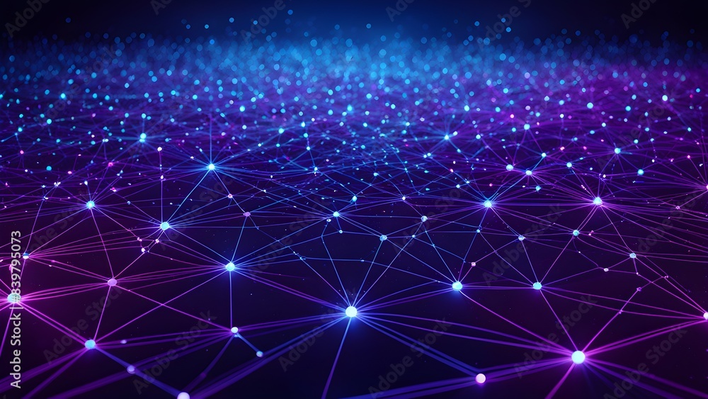 A blue and purple background with many small dots A blue and purple background with many small dots