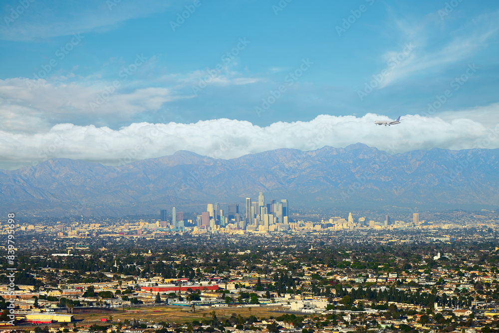 Downtown Los Angeles CA with a cloudscape Downtown Los Angeles CA with a cloudscape