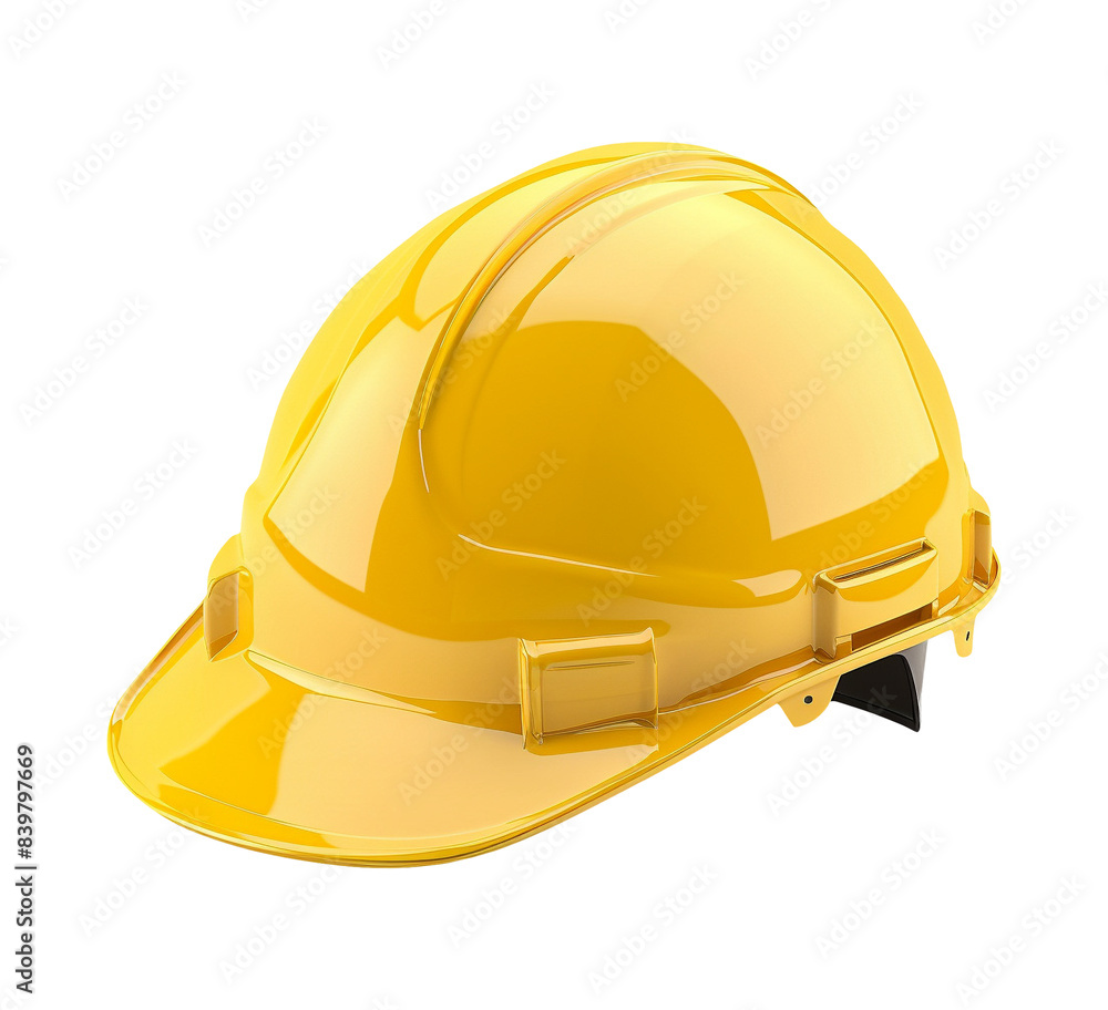 Fototapeta premium Worker yellow hard hat helmet isolated