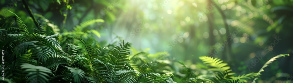 Verdant jungle with dense foliage, blurred background, Verdant jungle with dense foliage, blurred background,