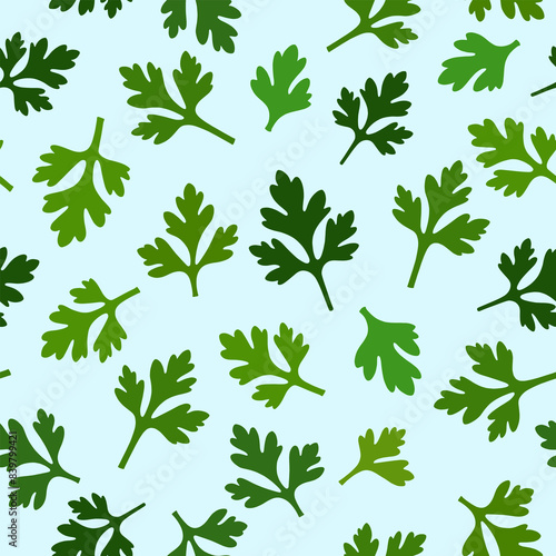 Seamless pattern with parsley. Herbs. Vector illustration. Flat style.