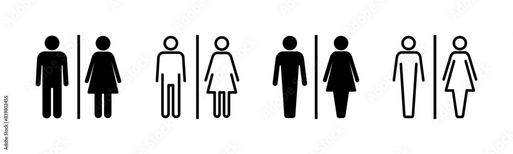 Toilet icon set. restrooms icon vector. bathroom sign. wc, lavatory Toilet icon set. restrooms icon vector. bathroom sign. wc, lavatory
