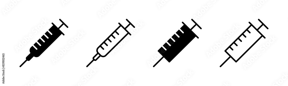 Syringe icon set. injection icon vector. Syringe icon set. injection icon vector.
