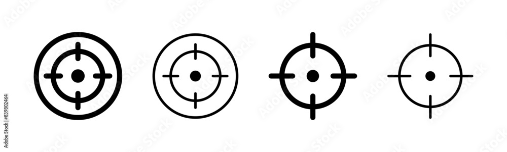 Target icon set. goal icon vector. target marketing icon vector Target icon set. goal icon vector. target marketing icon vector