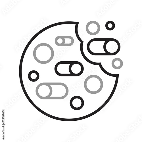 Accept Cookies - pictogram in bold line for pop-up window