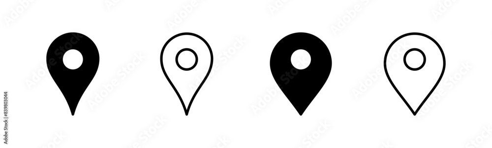 Pin icon set. Location icon vector. destination icon. map pin Pin icon set. Location icon vector. destination icon. map pin