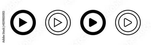 Free Download Play Icon set. Play button vector icon - GFXLoad