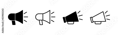 Megaphone icon set. Loudspeaker icon vector.