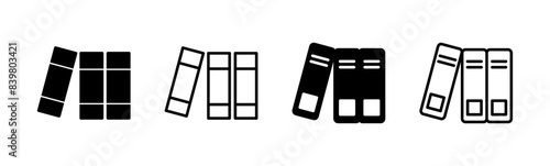 Library icon set. education icon vector