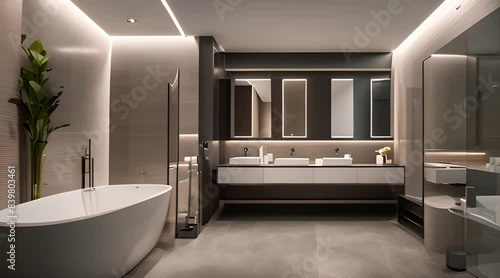 modern bathroom ai generated video