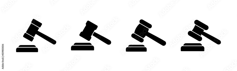 Gavel icon set. judge gavel icon vector. law icon vector. auction hammer Gavel icon set. judge gavel icon vector. law icon vector. auction hammer