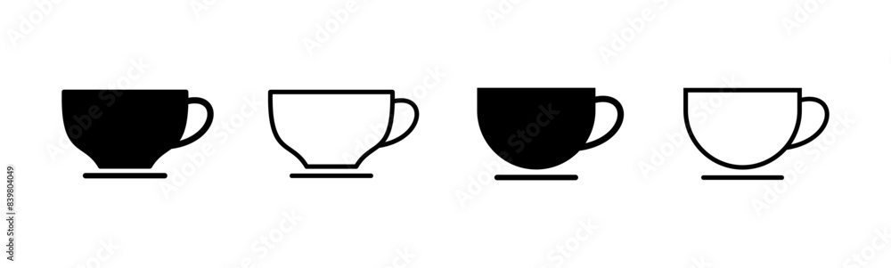 Coffee cup icon set. cup a coffee icon vector. Coffee cup icon set. cup a coffee icon vector.