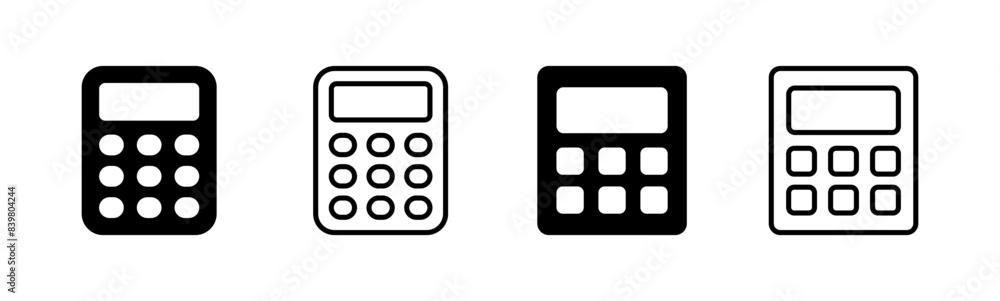 Calculator icon set. Accounting calculator icon. calculator vector Calculator icon set. Accounting calculator icon. calculator vector