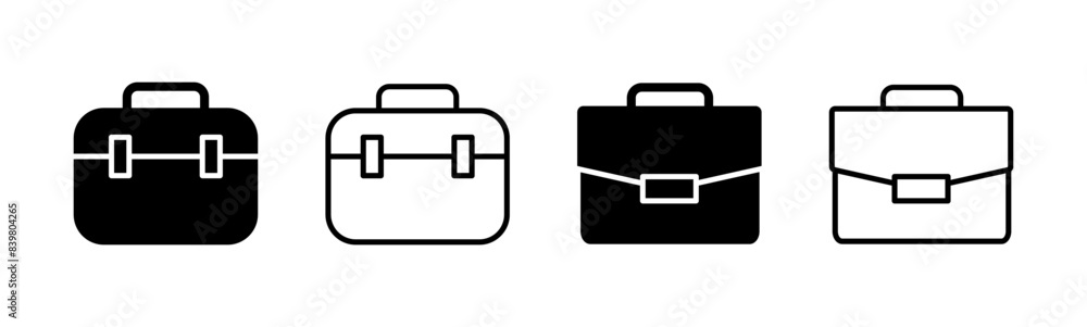 Briefcase icon set. suitcase icon. luggage symbol. Briefcase icon set. suitcase icon. luggage symbol.