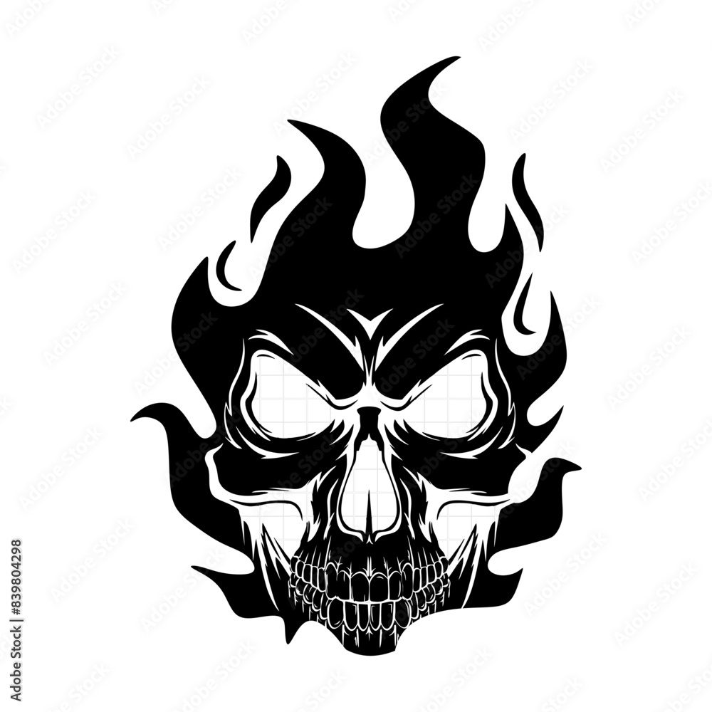 cool simple skull and fire lo... cool simple skull and fire lo...