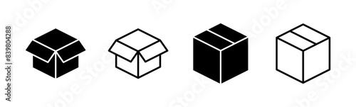 Box icon set. box vector icon, package, parcel
