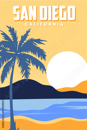 San Diego california with beautiful views