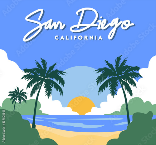 San Diego california with beautiful views