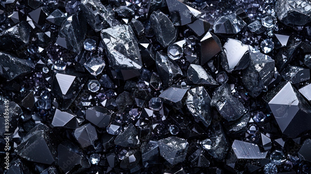 Shimmering Black Crystals Texture for Backgrounds and Designs Shimmering Black Crystals Texture for Backgrounds and Designs