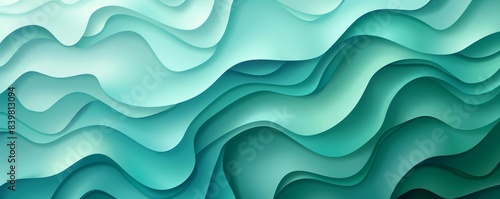 Abstract Aqua Wavy Background