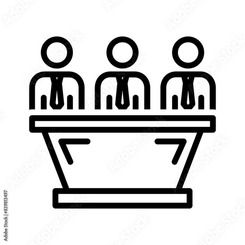 Vector black line icon for 