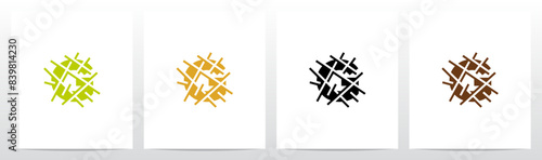 Letter Under Hay Straw Initial Logo Design G
