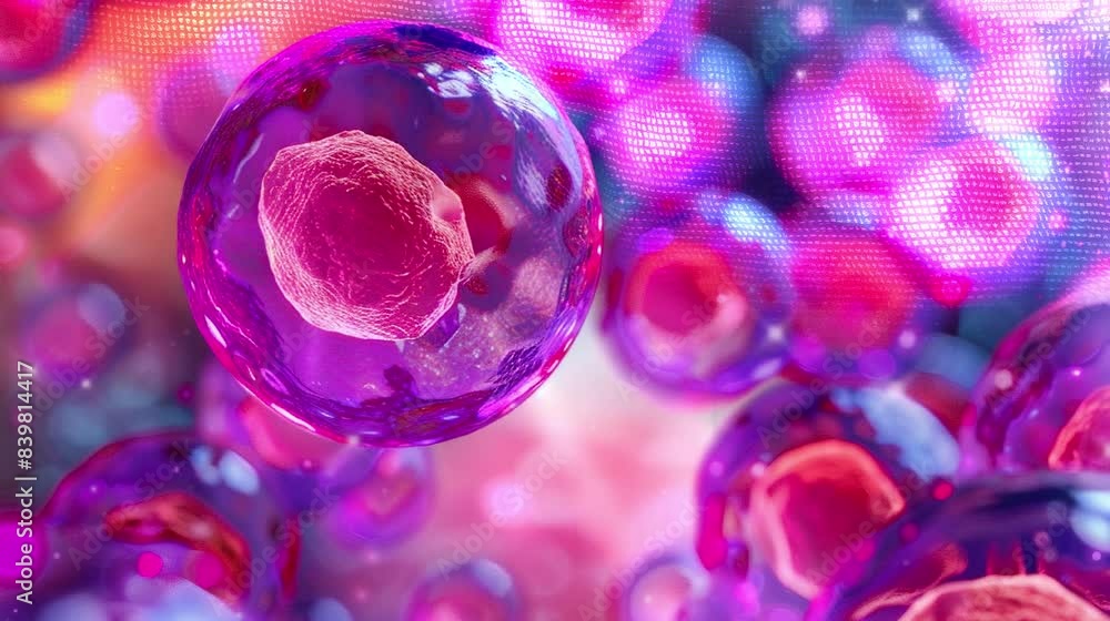 Close up of abstract pink purple molecule plasma ball with glow pink background video footage, biology, science Close up of abstract pink purple molecule plasma ball with glow pink background video footage, biology, science