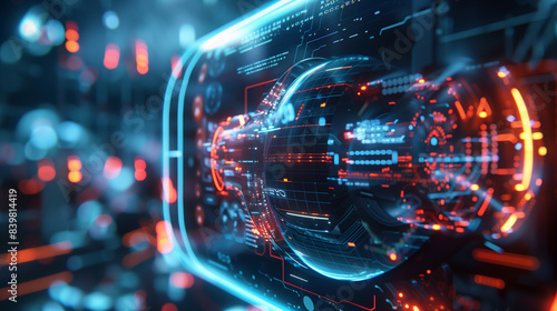 futuristic digital technology background modern cyber tech wallpaper, business background  © Ali