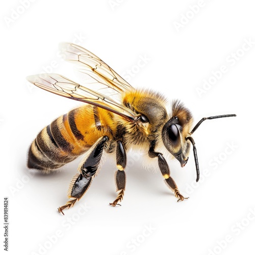 bee isolated on white background 