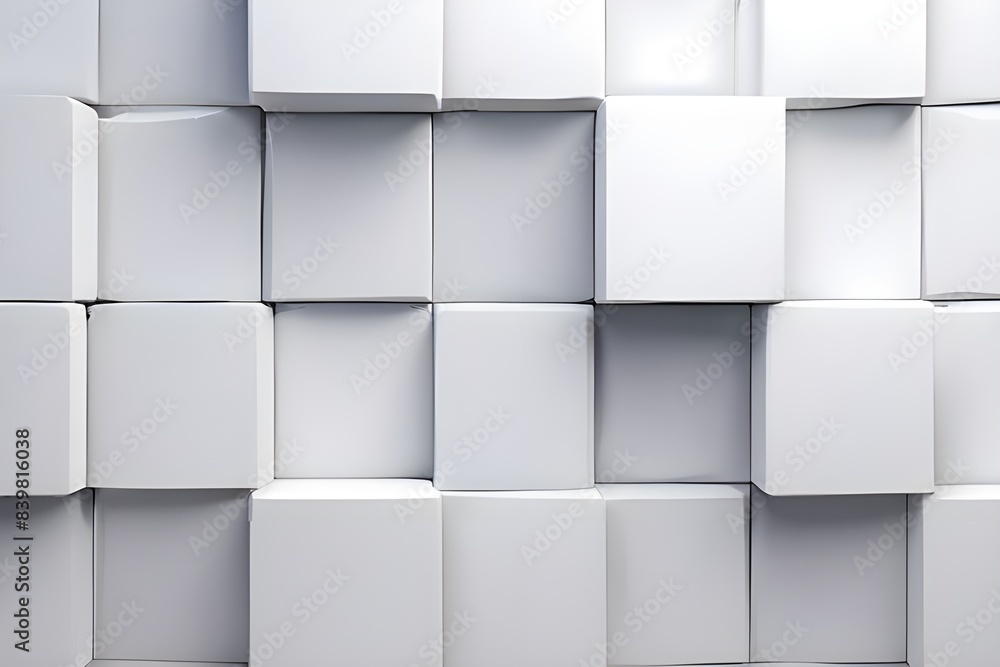 White cubes stacked on top of each other, creating a minimalist and modern arrangement. White cubes stacked on top of each other, creating a minimalist and modern arrangement.
