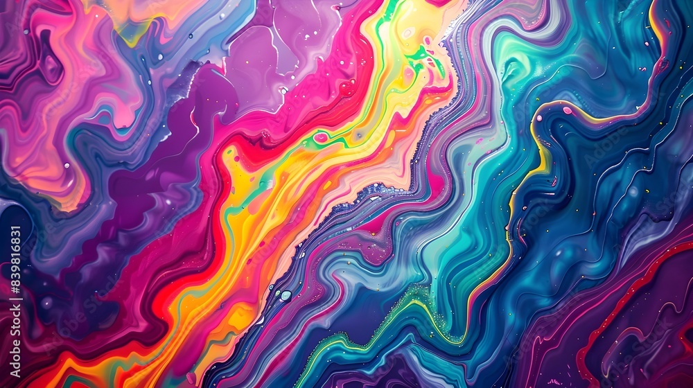 Vibrant Psychedelic Swirls of Colorful Abstract Art Vibrant Psychedelic Swirls of Colorful Abstract Art