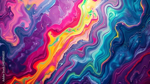 Vibrant Psychedelic Swirls of Colorful Abstract Art