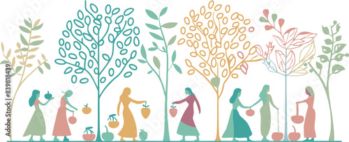 Women Harvesting Fruit