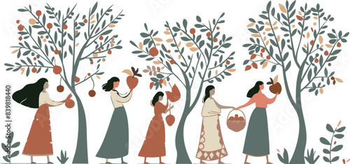 Women Harvesting Fruit
