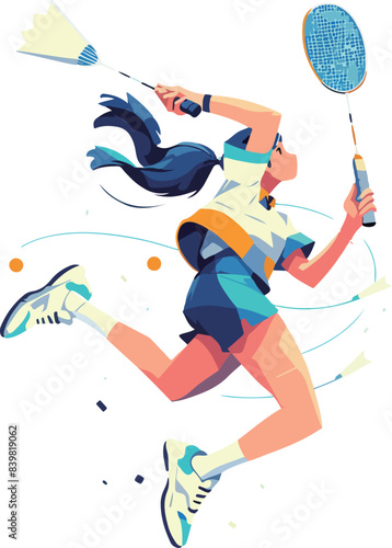 Dynamic Badminton Player