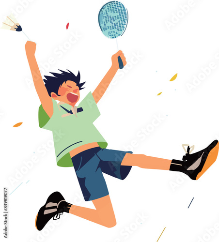 Dynamic Badminton Player