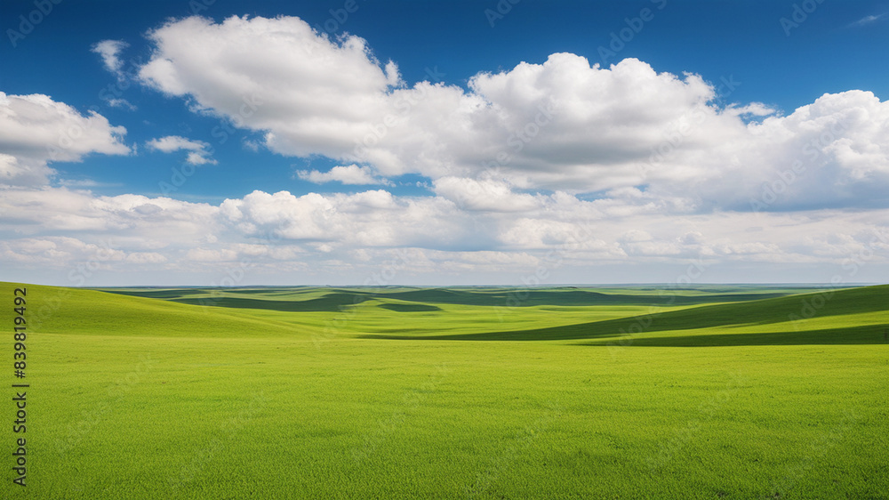 green field and blue sky green field and blue sky