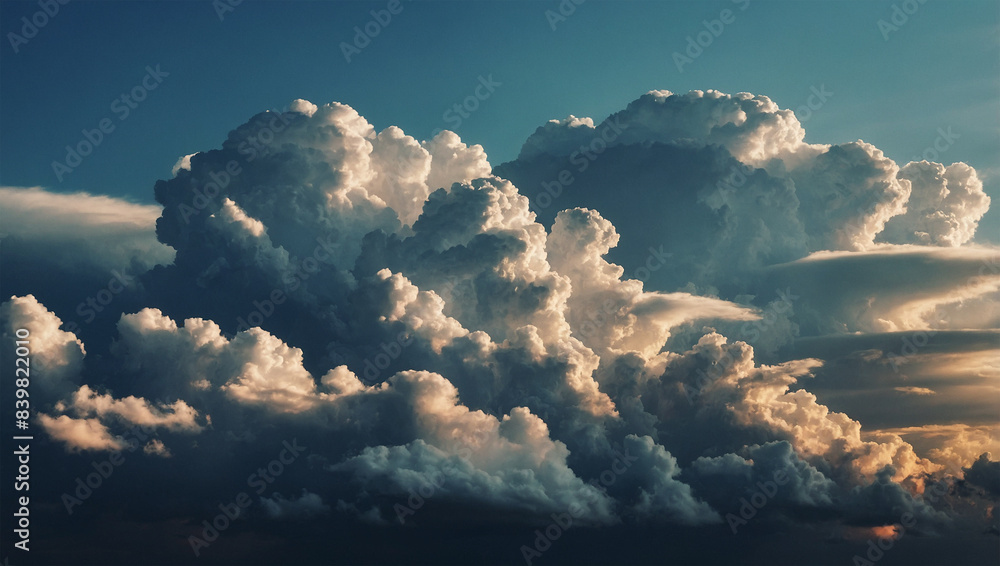 Naklejka premium Image of clouds in the sky 1