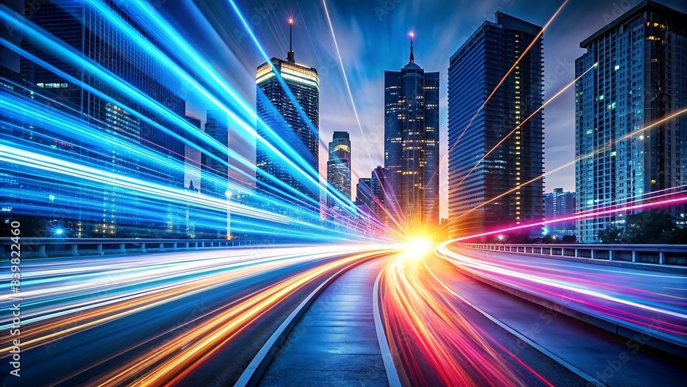Foto de High Speed Data Transfer, Internet Technology Concept do Stock ...